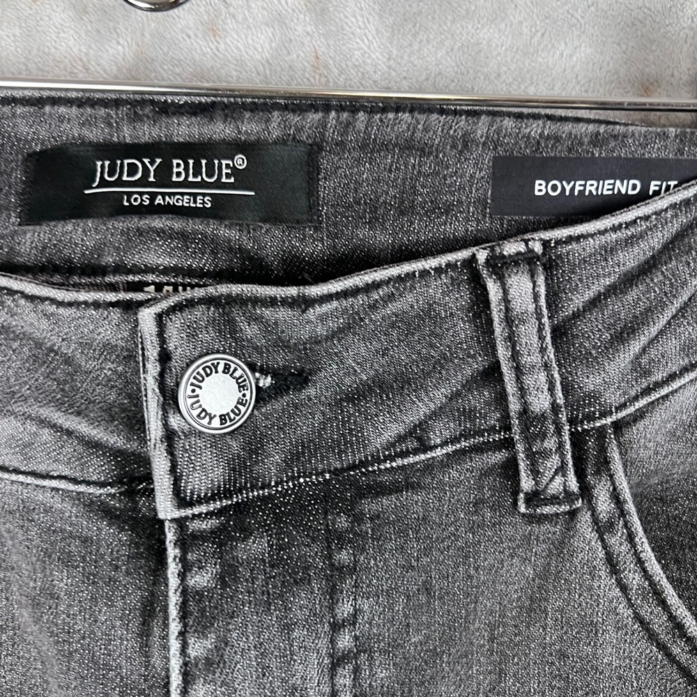Judy Blue Jeans Women High Rise Boyfriend Fit  Faded Black Denim 14W - Picture 11 of 11